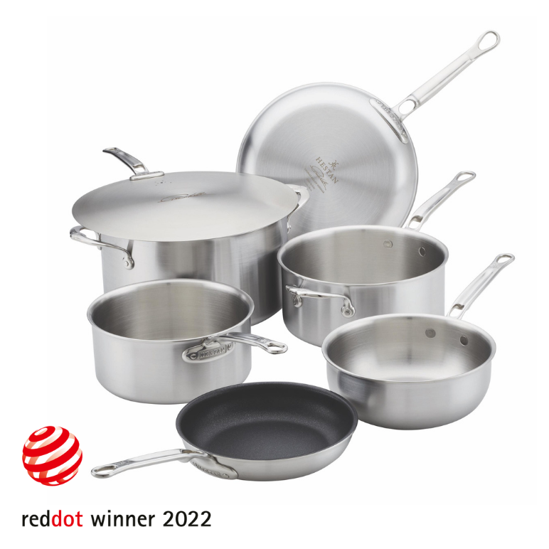 Hestan へスタン　Thomas Keller 22＆28cmノンスティック・フライパン2個セット　トーマス・ケラー氏デザイン　11＆12.5inch Thomas Keller 7-Piece Cookware Set: Premium Stainless Steel