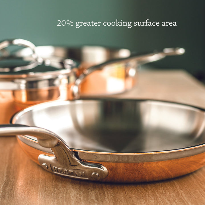 Hestan CopperBond Induction Copper Skillet, Saucepan, Soup Pot & Lids Set: 5 Piece