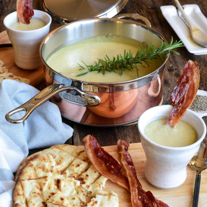 Hestan CopperBond Induction Copper Skillet & Saucepans & Lids Set: 7 Piece