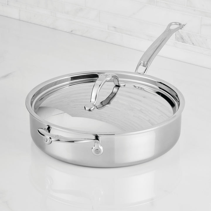 Hestan ProBond® Luxe Professional Clad Stainless Steel Sauté Pan with Lid, 26cm