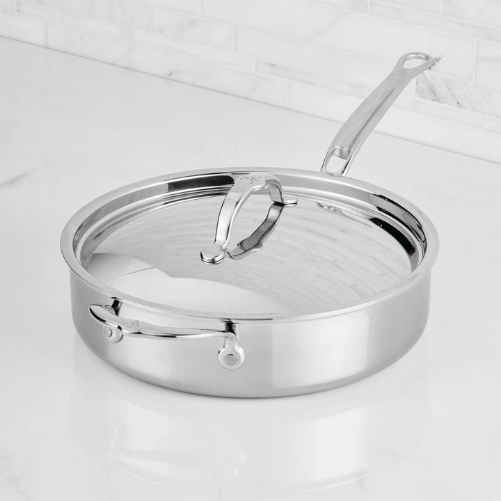 Hestan ProBond® Luxe Professional Clad Stainless Steel Sauté Pan with Lid, 26cm