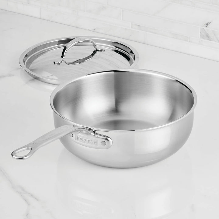 Hestan ProBond® Luxe 24cm Professional Clad Stainless Steel Essential Pan with Lid