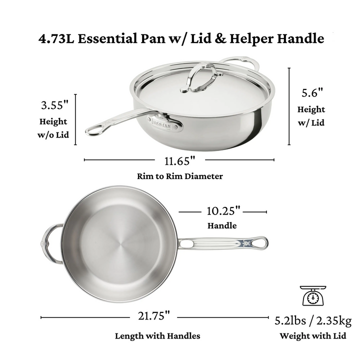 Hestan ProBond® Luxe Induction Stainless Steel Essential Pan & Lid - 28cm (4.7L)