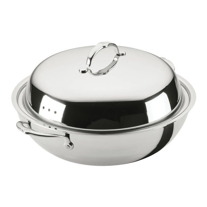 Hestan ProBond® Luxe 36cm Professional Clad Stainless Steel Wok with Dome Lid, 4.73L
