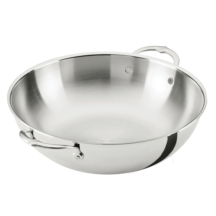 Hestan ProBond® Luxe 36cm Professional Clad Stainless Steel Wok with Dome Lid, 4.73L