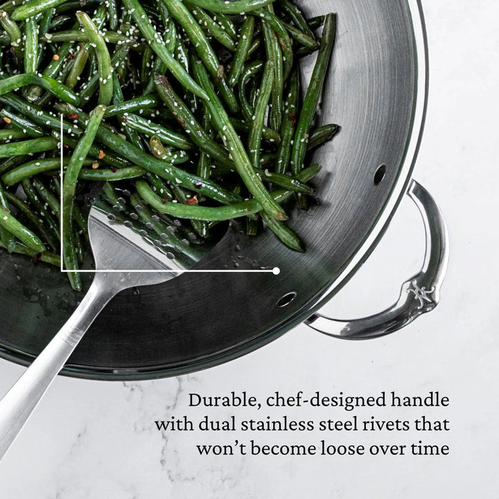 Hestan ProBond® Luxe 36cm Professional Clad Stainless Steel Wok with Dome Lid, 4.73L
