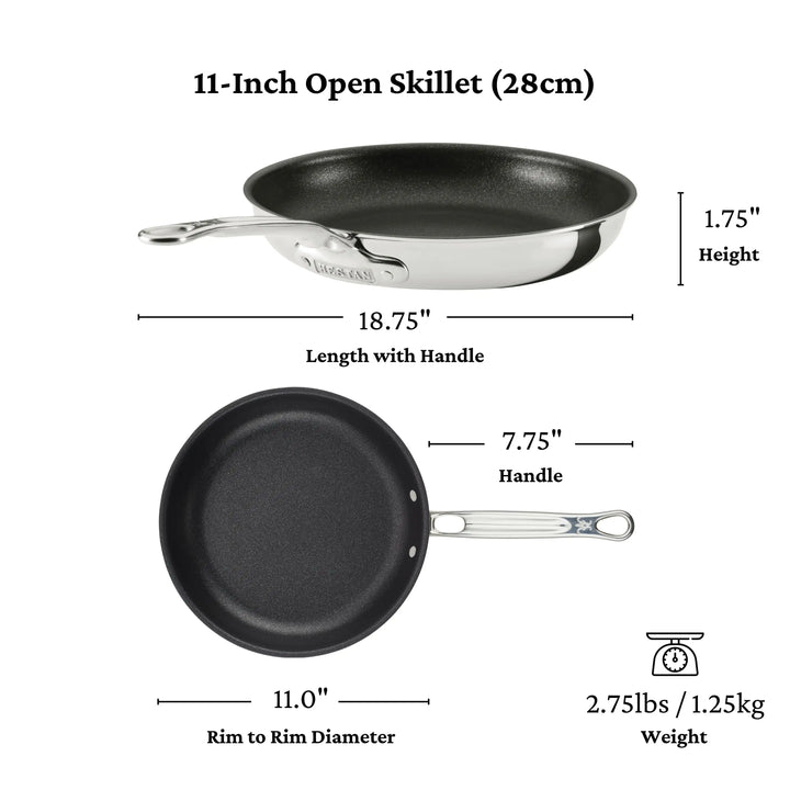 Hestan ProBond® Luxe Induction Stainless Steel Skillet TITUM™ Non-Stick - Small, Medium & Large