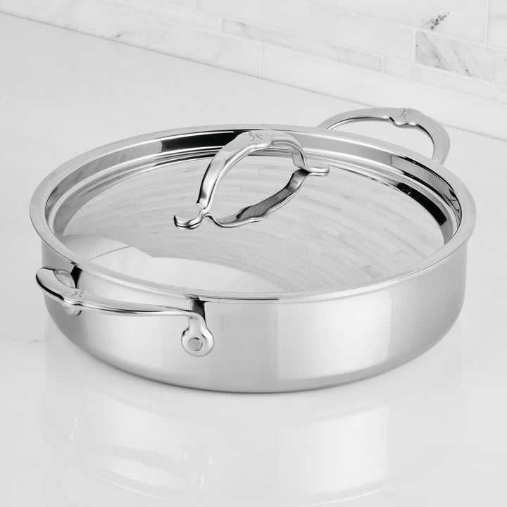 Hestan ProBond® Luxe 30cm Polished Professional Clad Stainless Steel Rondeau - 5.7L