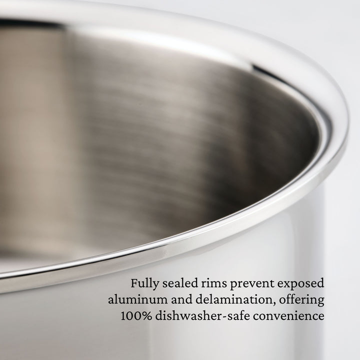 Hestan ProBond® Luxe 30cm Polished Professional Clad Stainless Steel Rondeau - 5.7L