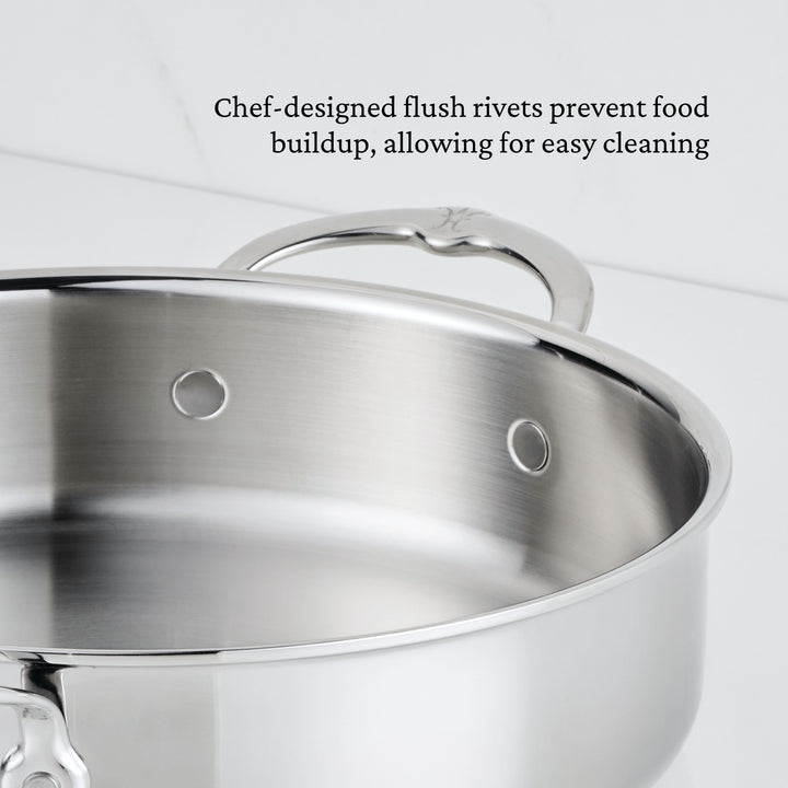 Hestan ProBond® Luxe 30cm Polished Professional Clad Stainless Steel Rondeau - 5.7L
