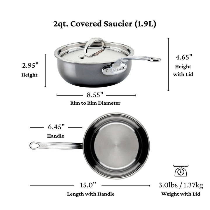 Hestan NanoBond Titanium Induction Saucier & Lid - 20cm/1.9L