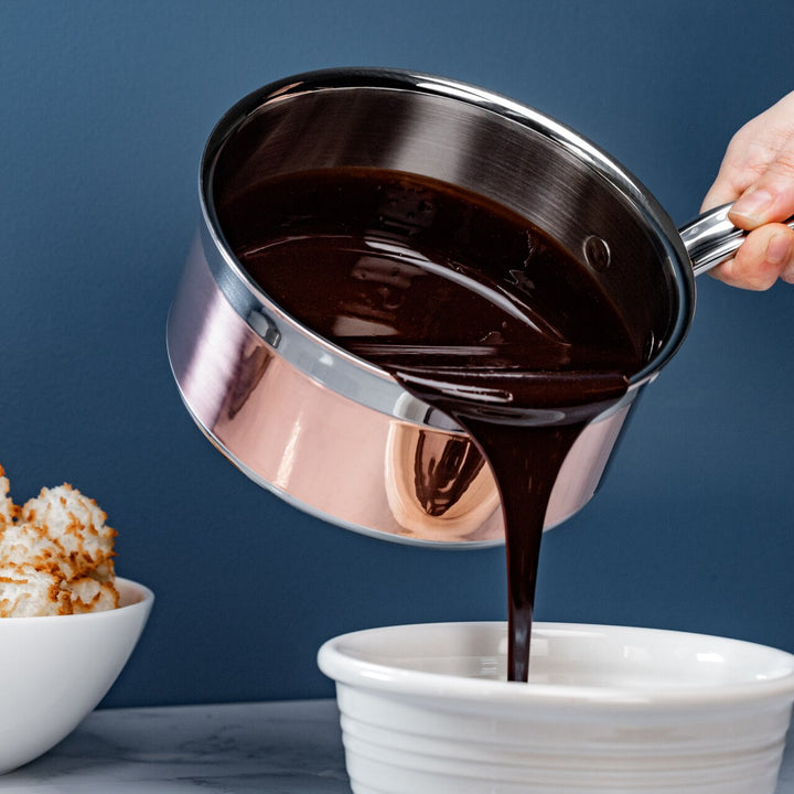 Hestan CopperBond Induction Copper Skillet, Saucepan, Soup Pot & Lids Set: 5 Piece