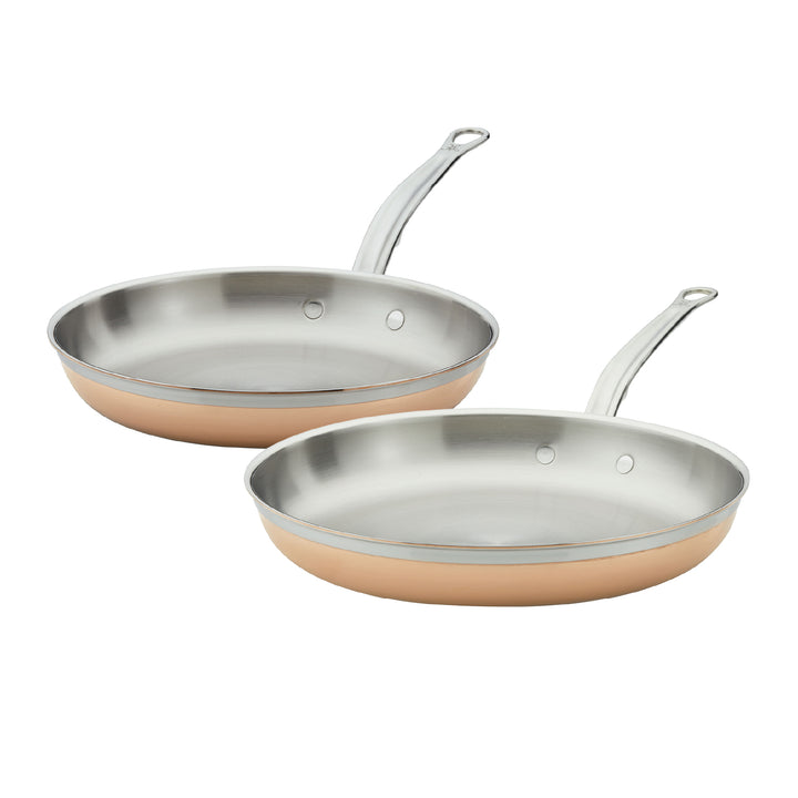 Hestan CopperBond Induction Copper Skillets - Medium & Large: 2 Piece