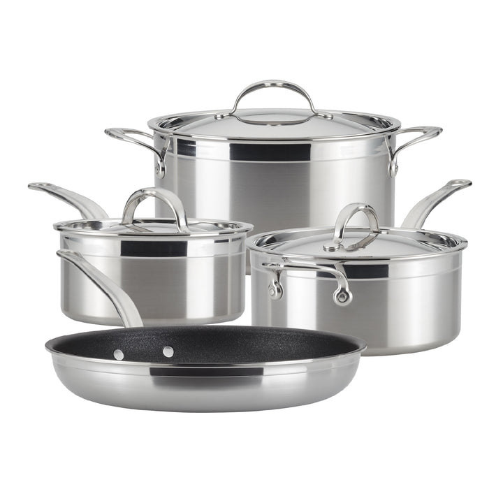 Hestan ProBond Induction Stainless Steel Saucepan, Stock Pot & Titum™ Non-Stick Skillet Set: 7 Piece
