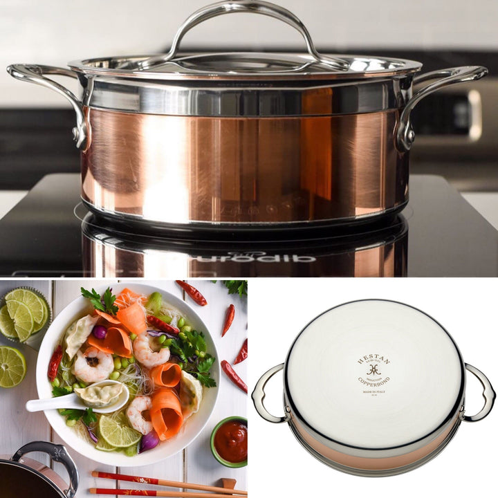 Hestan CopperBond Induction Copper Soup Pot & Lid - 20cm (2.8L)