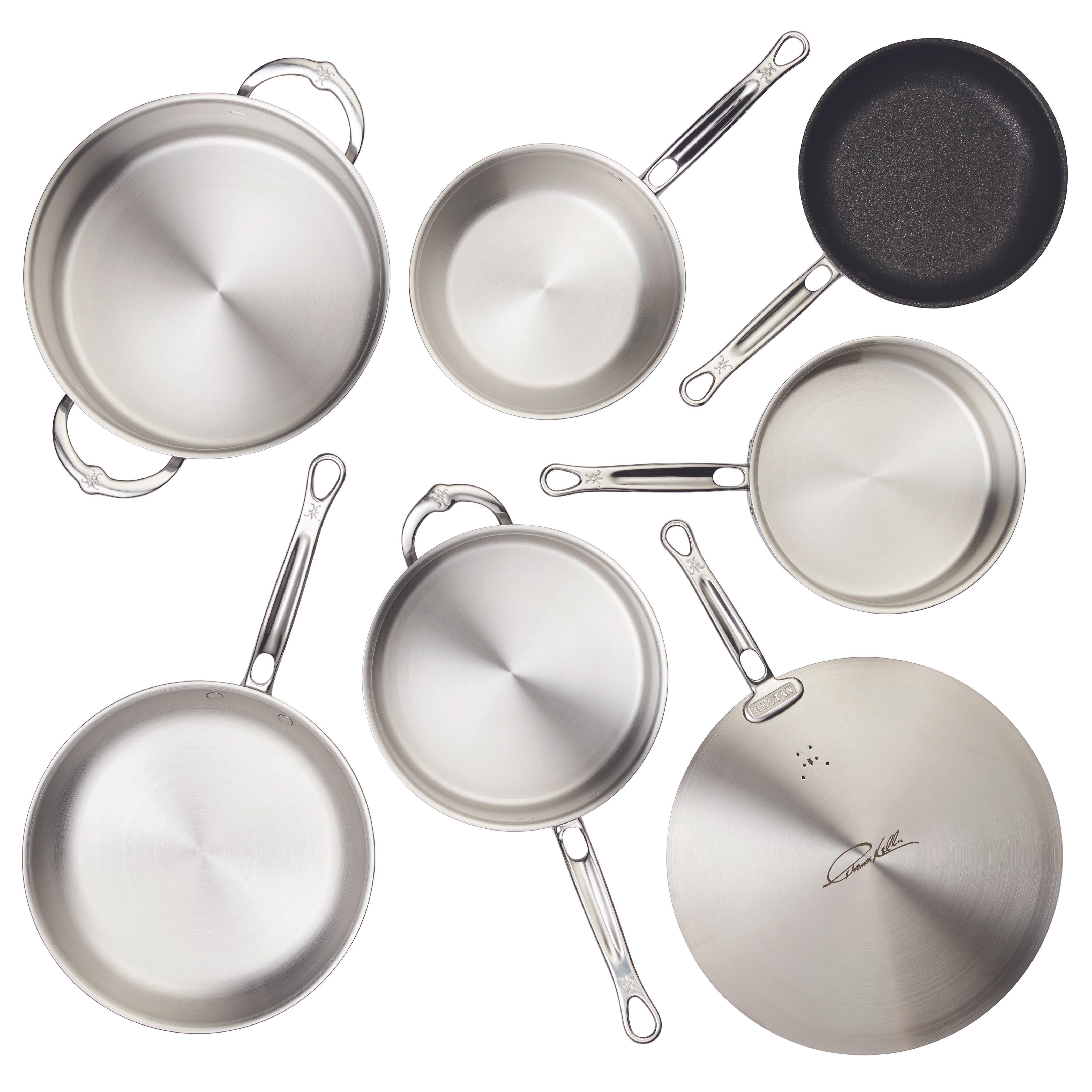 Hestan へスタン　Thomas Keller 22＆28cmノンスティック・フライパン2個セット　トーマス・ケラー氏デザイン　11＆12.5inch Thomas Keller 7-Piece Cookware Set: Premium Stainless Steel