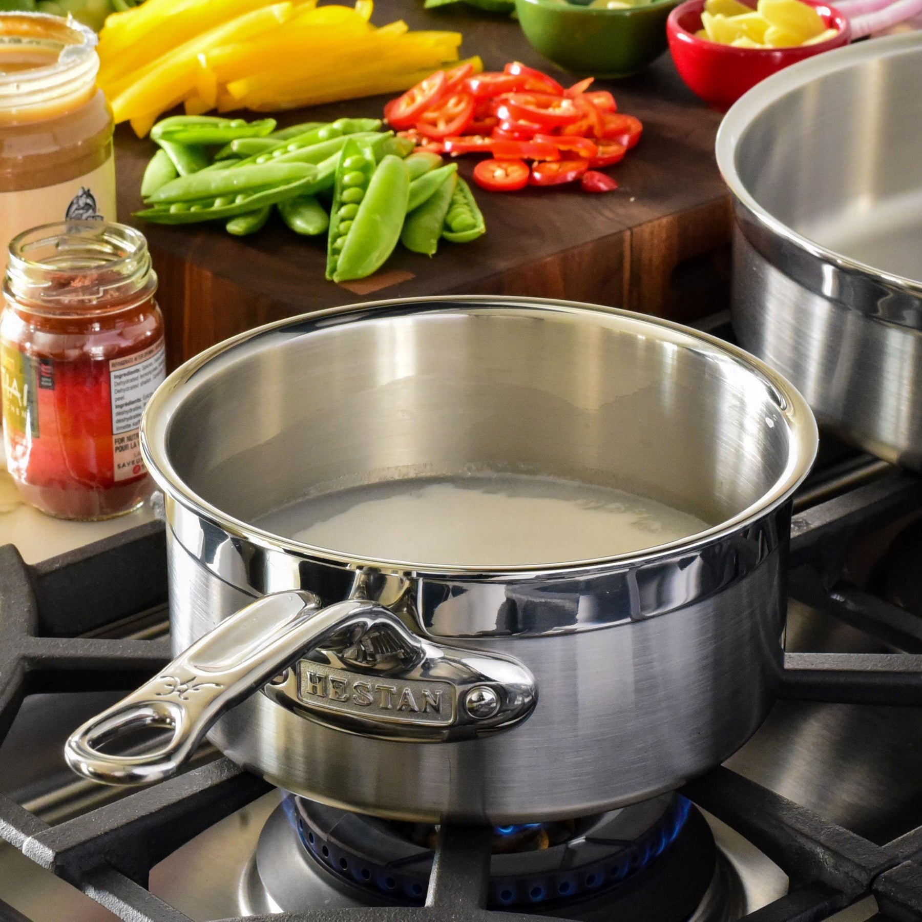 Hestan Induction Clad Stainless Steel Saucepan & Lid - 2 Sizes