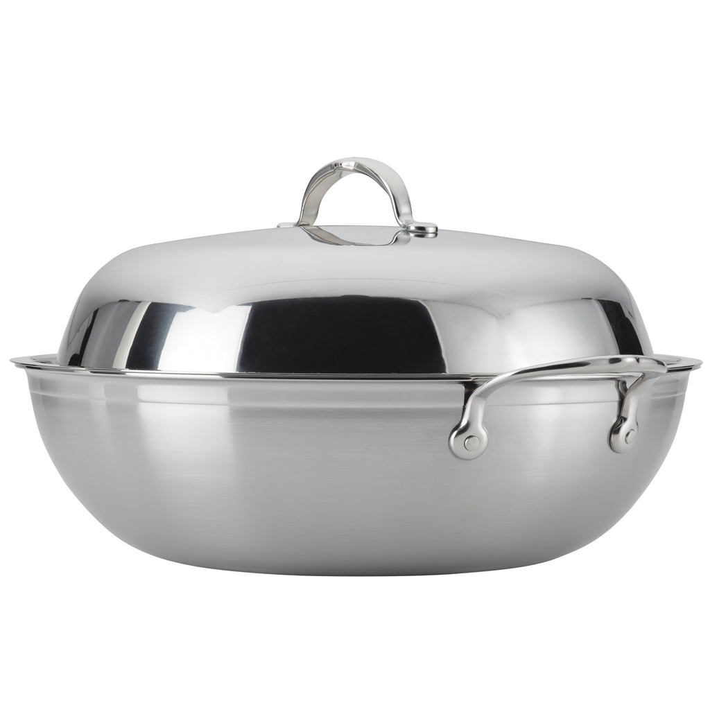 Hestan Induction Stainless Steel Wok & Lid 36cm