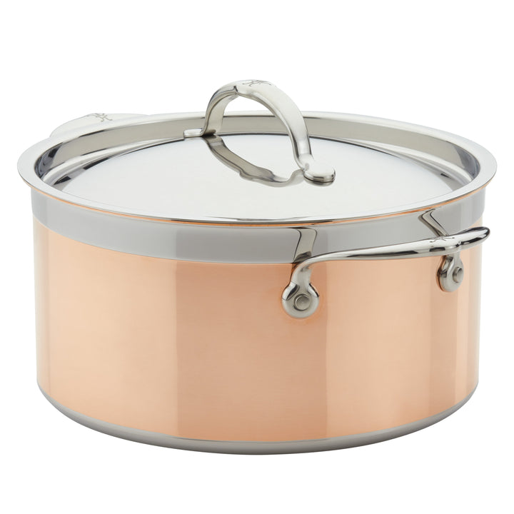 Hestan CopperBond Induction Copper Stock Pot & Lid - 24cm (5.7L)