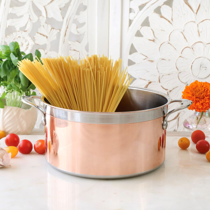 Hestan CopperBond Induction Copper Stock Pot & Lid - 24cm (5.7L)