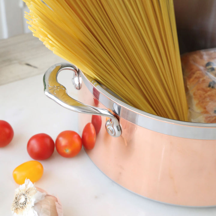 Hestan CopperBond Induction Copper Stock Pot & Lid - 24cm (5.7L)