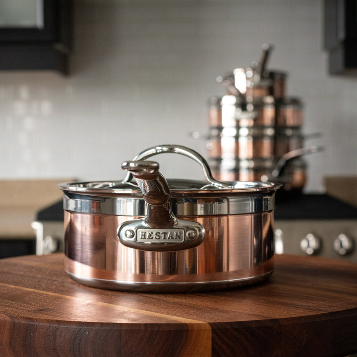 Hestan CopperBond Induction Copper Saucepan & Lid - Small, Medium & Large
