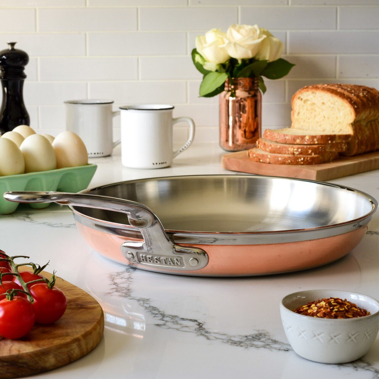 Hestan Induction Copper Skillets | 3 Sizes: 22cm-32cm ⌀ | Hestan